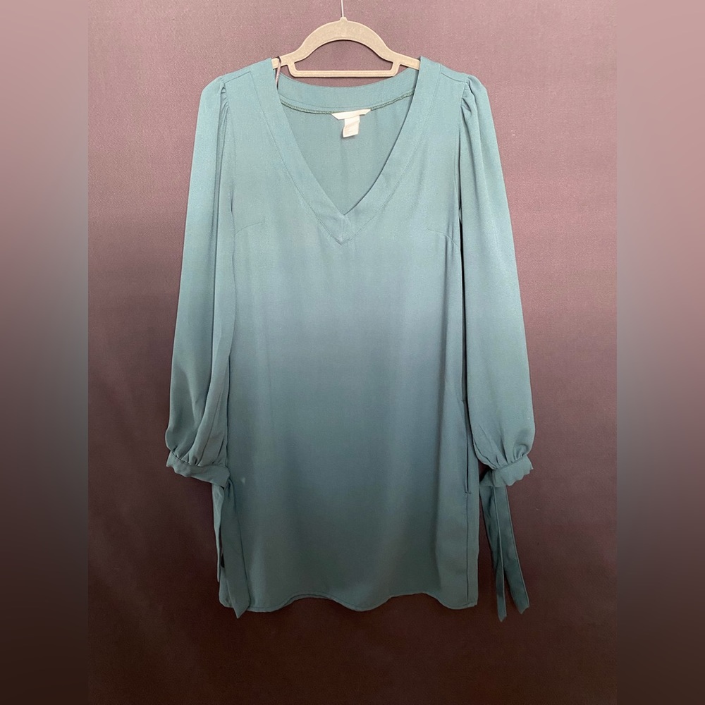 H&M deep turquoise dress